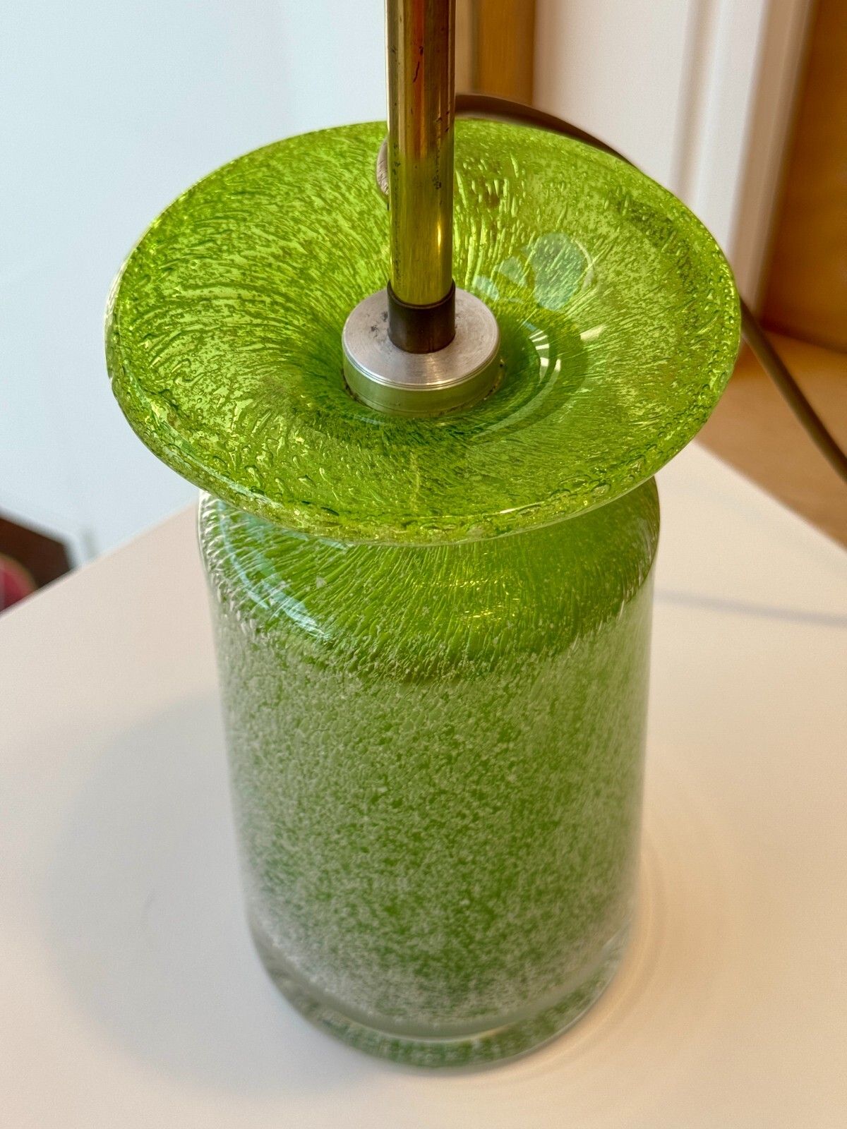 Rare Mcm Cased Glass Bubble Vase Heinrich Löffelhardt Schott Zwiesel Table Lamp photo 149.0