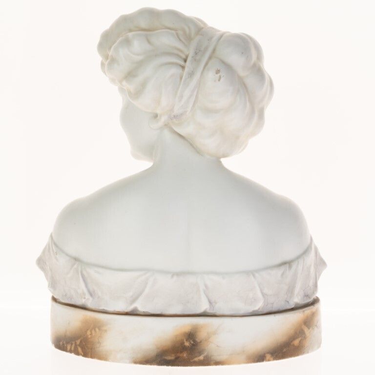 Antique Porcelain Ceramic Bust Of A Lady photo furniture
