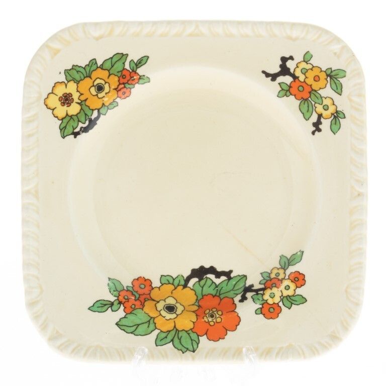Art Deco Crown Staffordshire Pottery Ceramic Plate