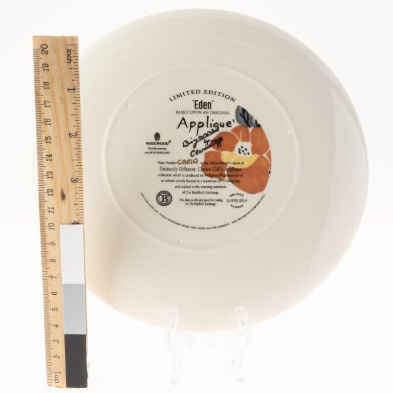 Limited Edition Clarice Cliff Bizarre Series “Eden” Porcelain Plate By Wedgwood photo for sale
