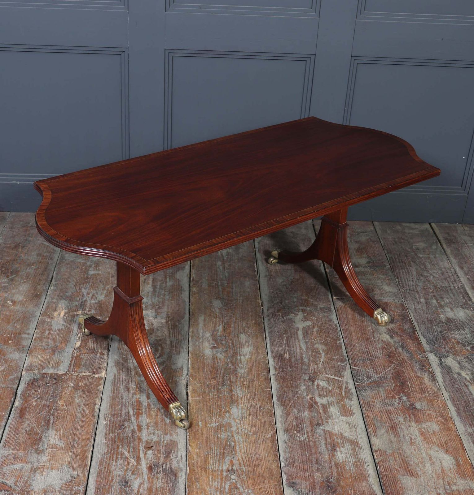 850.0 William Tillman Mahogany Coffee Table With Sabre Legs, C. 1960s photo