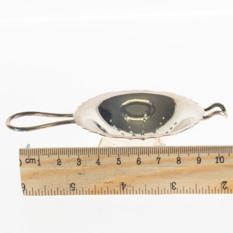 Antique Silver Plated Tea Strainer photo for sale