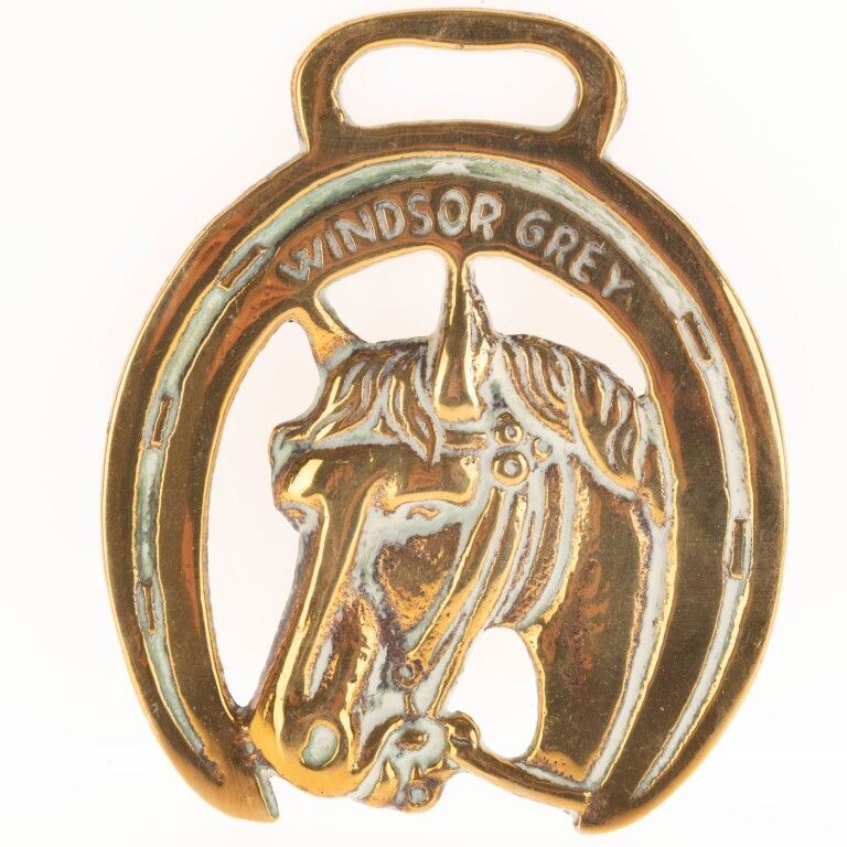 Antique Equestrian Horse Brass Ornament