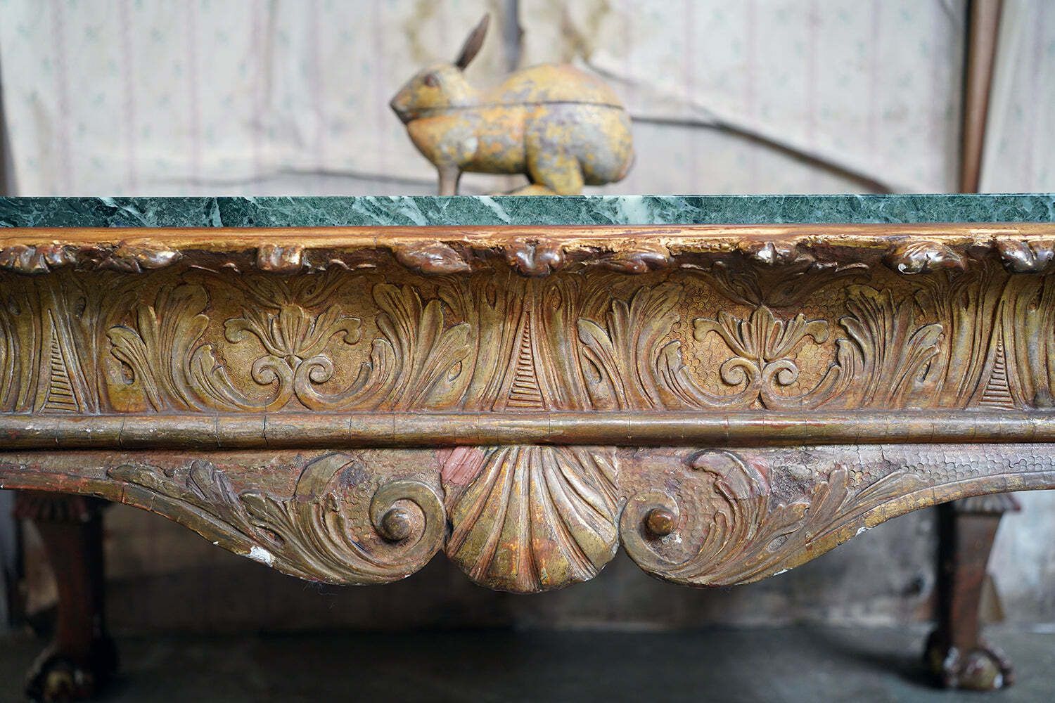 A George II Marble Topped Giltwood & Gesso Low Table C.1740 photo 2200.0