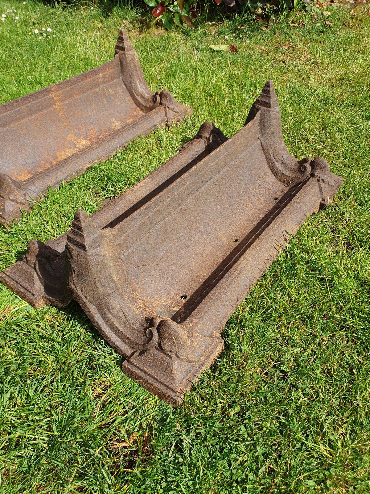 Pair Of 19th Century Country House Large Cast Iron Boot Scrapers photo for sale