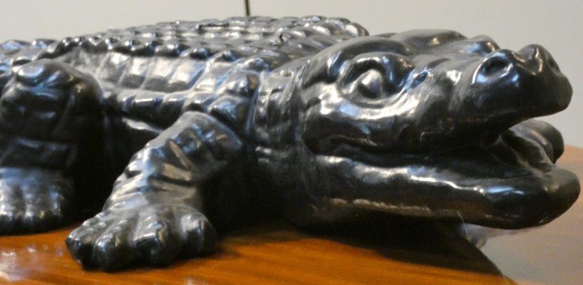 Handmade Black Edition Big Krokodil Candle By Wiedemann 1861, Germany, 1990s photo vintage