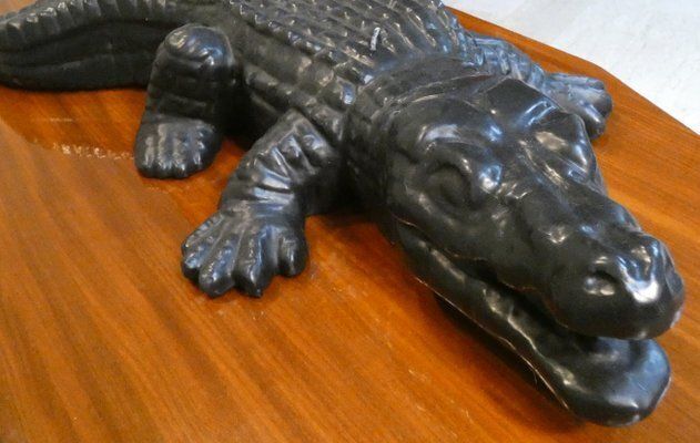 photo furniture Handmade Black Edition Big Krokodil Candle By Wiedemann 1861, Germany, 1990s