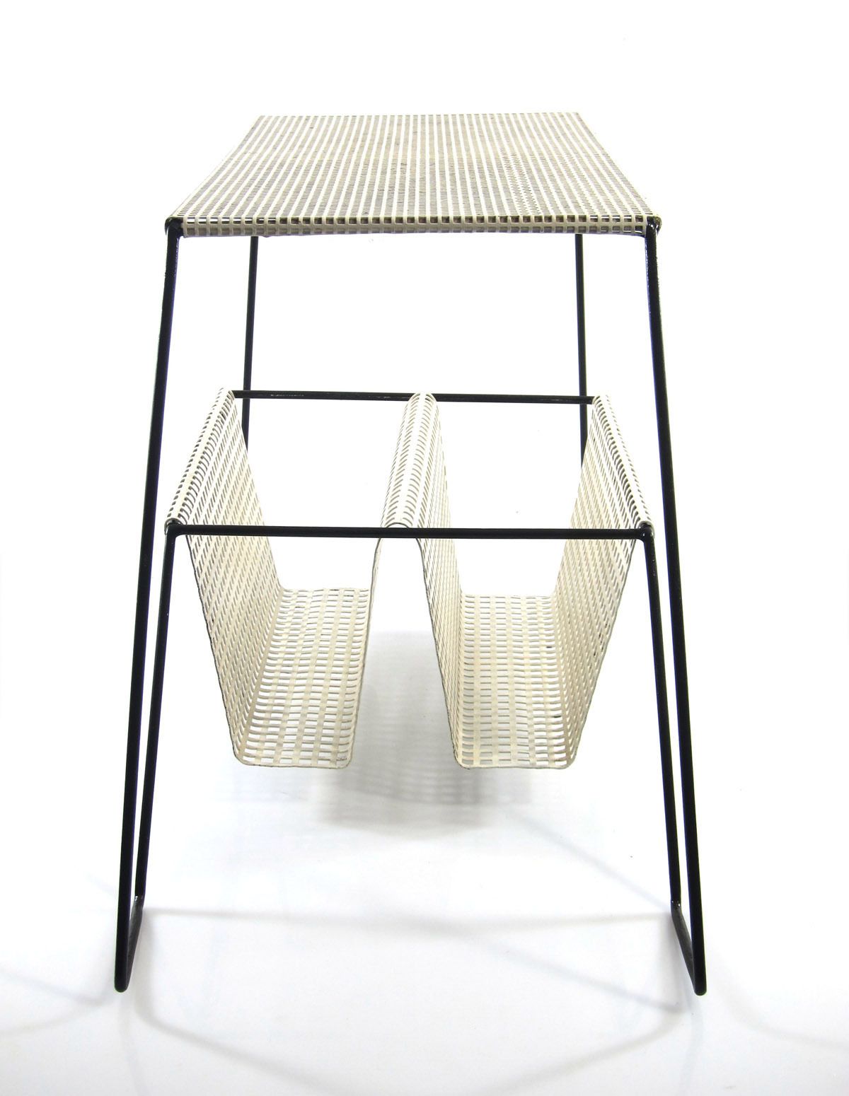 Large Mathieu Mategot Style White And Black Table Vintage Mid Century photo for sale