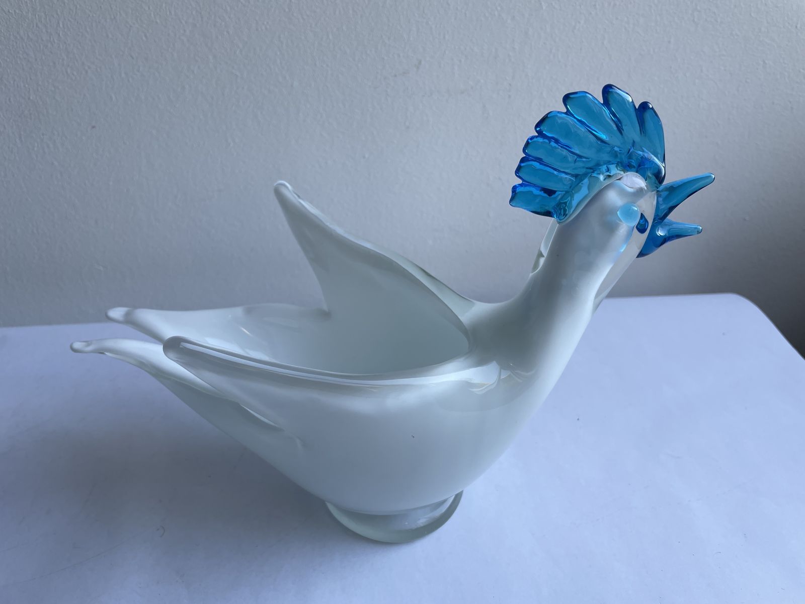 Beautiful Mid Century Rooster Glass Sculpture Dino Martens Aureliano Toso 1952 photo furniture