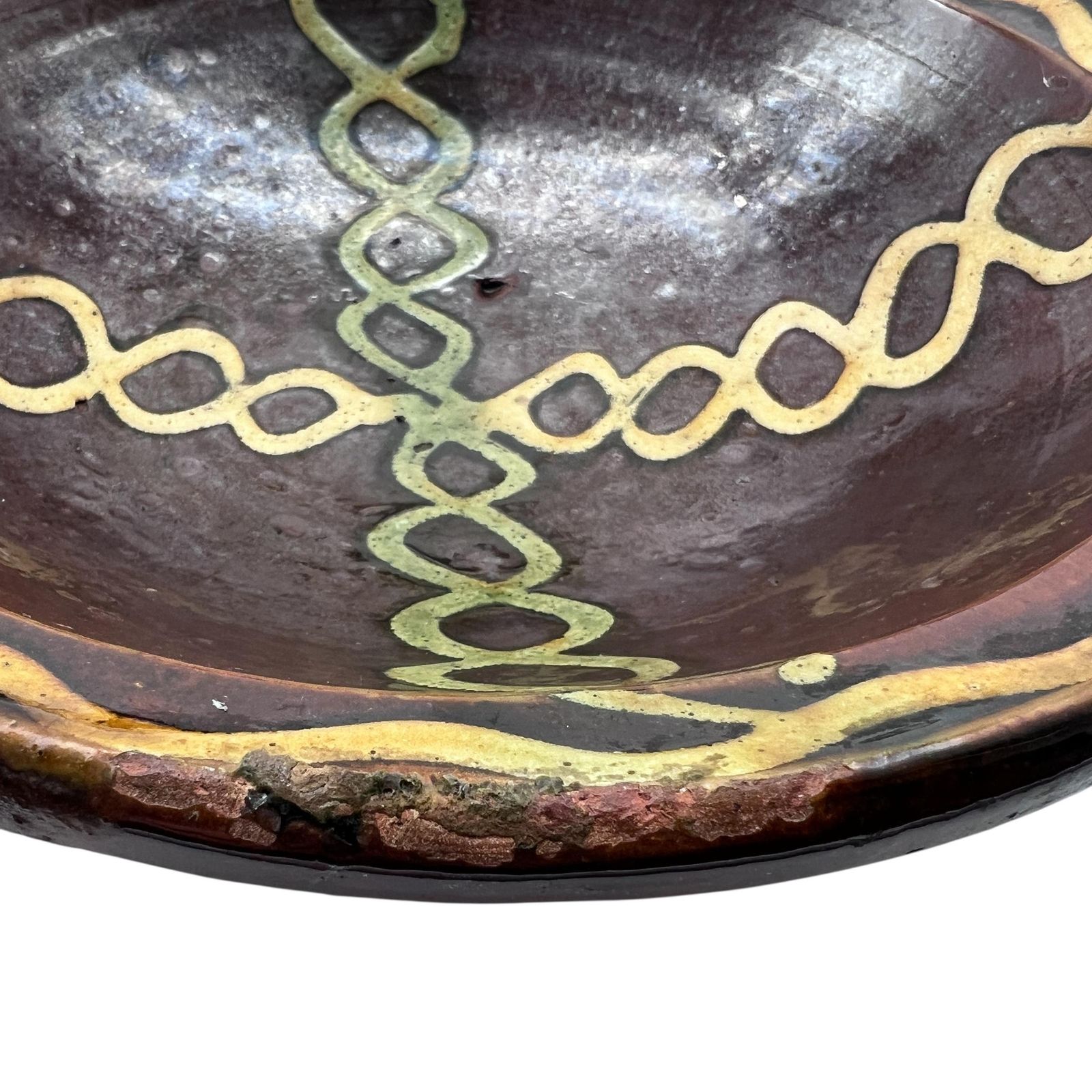 Antique French 19th Century Slipware Glazed Bowl   Salad Bowl   Food Bowl   Fruit Bowl   Dining Room Decor   Kitchenalia photo 78.0