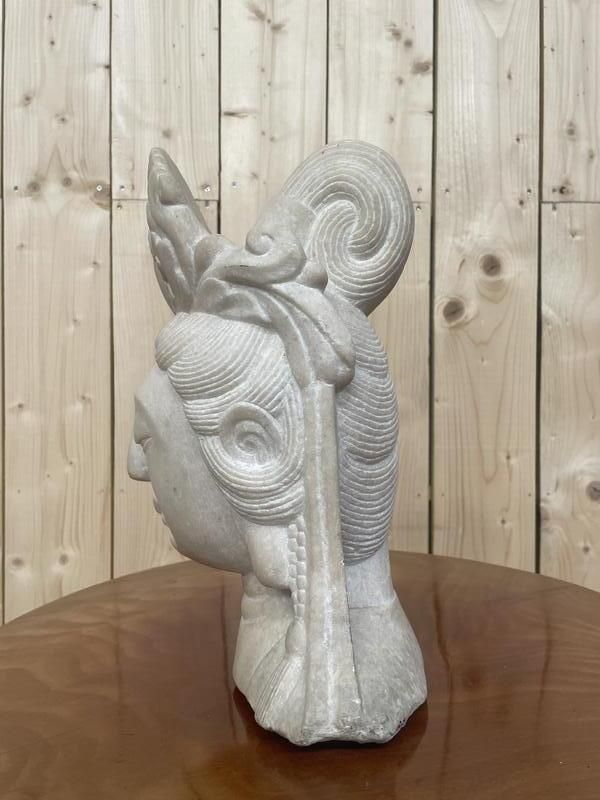 Tête De Bouddha Chinois Guanyin En Marbre photo Garden Decor