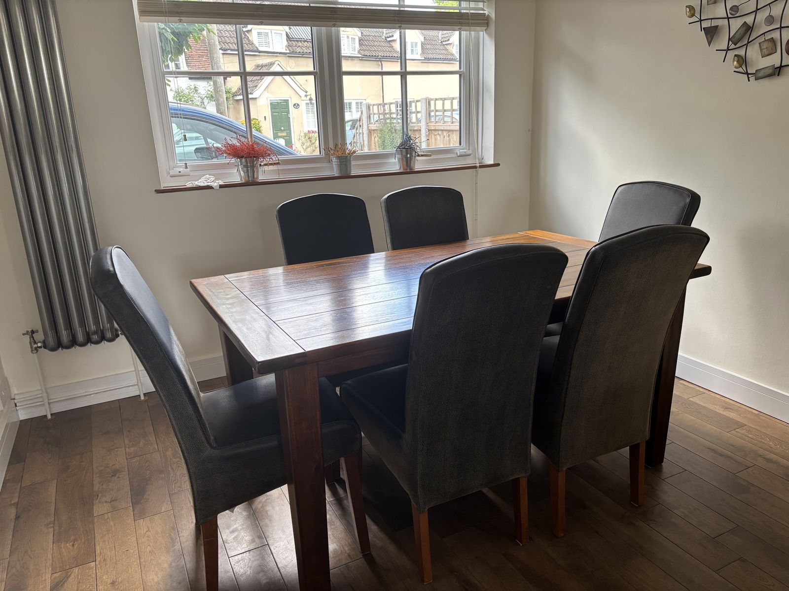 6 Seater, Solid   Wood Dining Table And Chairs From Furniture Village photo vintage