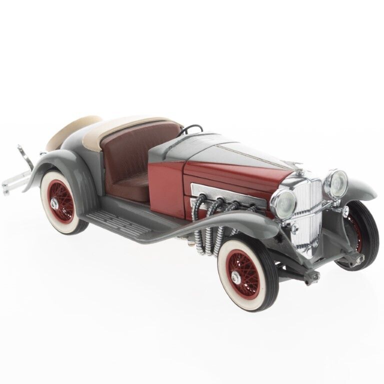 1:24 Scale 1935 Red & Grey Duesenberg Ssj Speedster Diecast Danbury Mint Model Vehicle