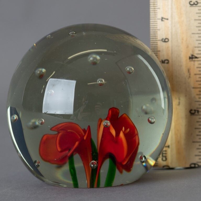 Mid Century Murano Venetian Hand Blown Glass Paperweight photo for sale