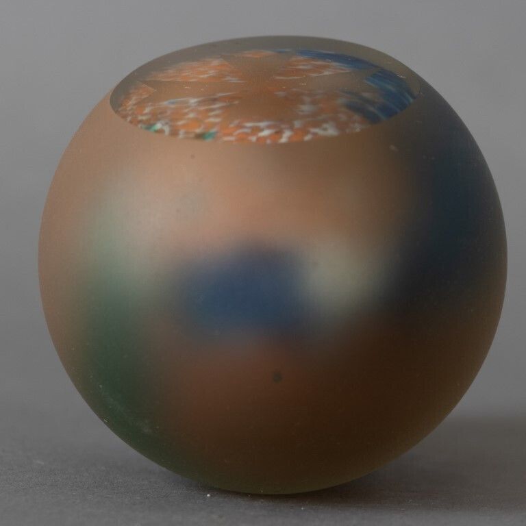 Hand Blown Maltese Frosted Glass Paperweight photo furniture