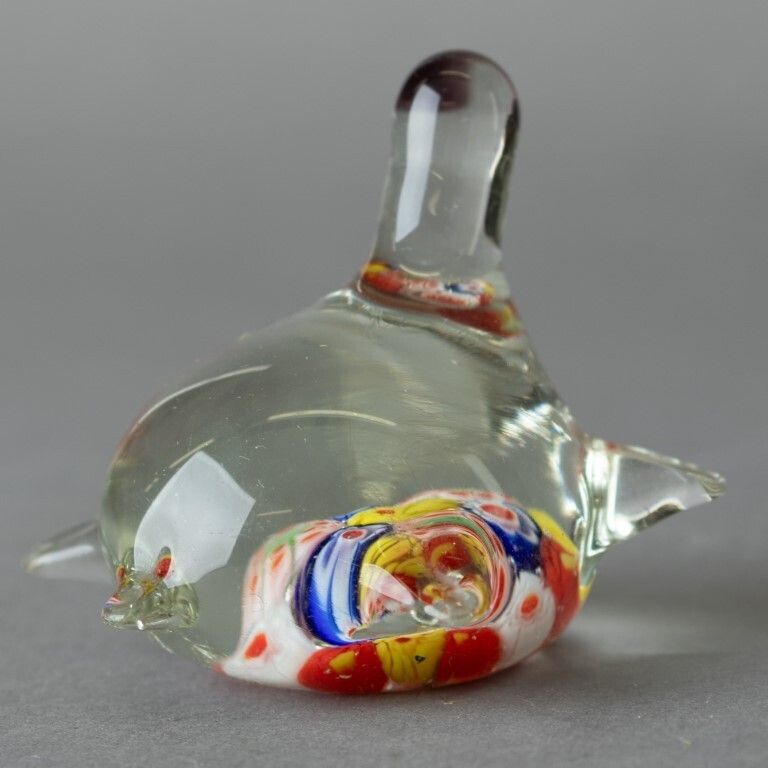 Italian Murano Millefiori Glass Paperweight Turtle Figure photo furniture