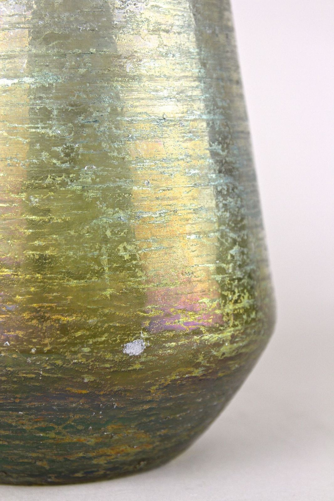 Home Decor 20th Century Art Nouveau Glass Vase, Iridescent   Bohemia Ca. 1910 photo