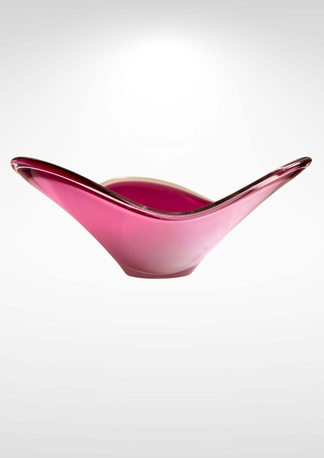 Paul Kedelv For Flygfors Sweden 'Coquille' Huge 6kg Centrepiece Pink Bowl Signed photo vinterior