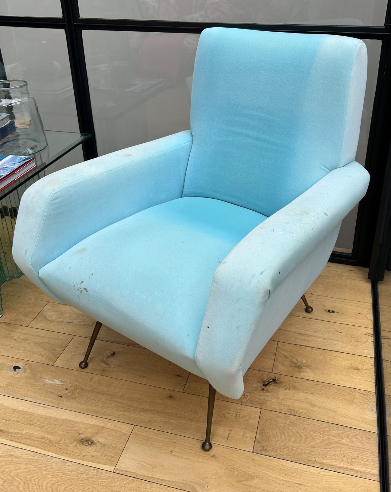 Set Of Two Mid Century Modern Italian Armchairs, 1950s photo Furniture