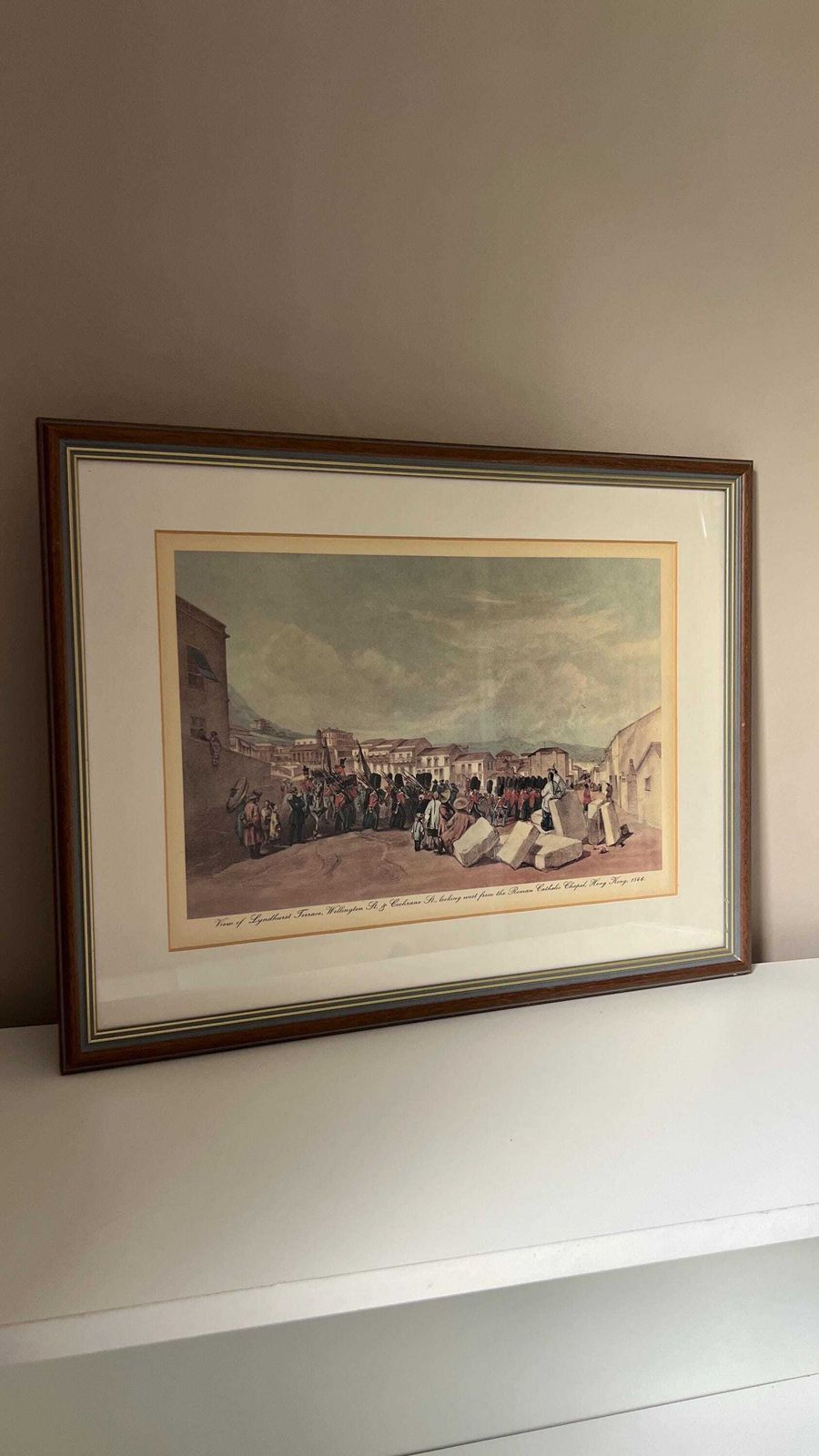 Vintage Reproduction Of 1846 Hong Kong Street Scene By Murdoch Bruce, Lithograph By Andrew Maclure