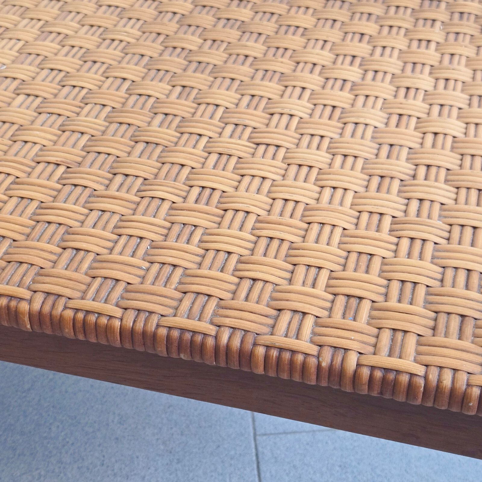 Stunning Vintage 1960s Heter Rattan Brass & Glass Coffee Table 60s 1960s photo for sale