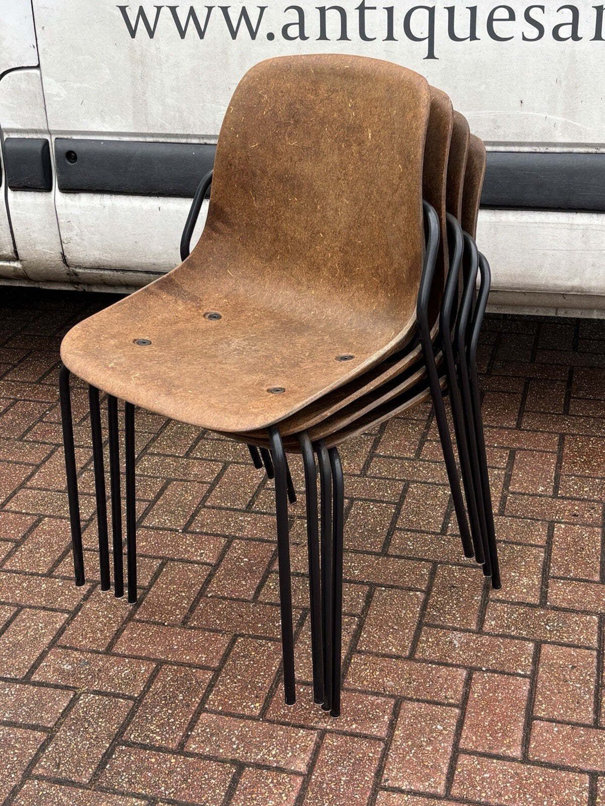Designer Vepa Hemp Chairs. Set Of 4. Stacking Chairs. photo vintage