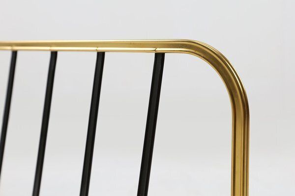 Mid Century Modern Coat Rack In Gold And Black Aluminium, 1960s photo buy