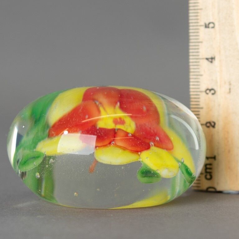 Mid Century Murano Venetian Hand Blown Glass Paperweight photo for sale