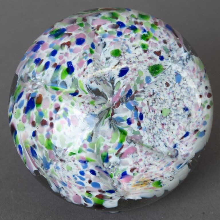 Mid Century Guernsey Island Studio Hand Blown Glass Paperweight