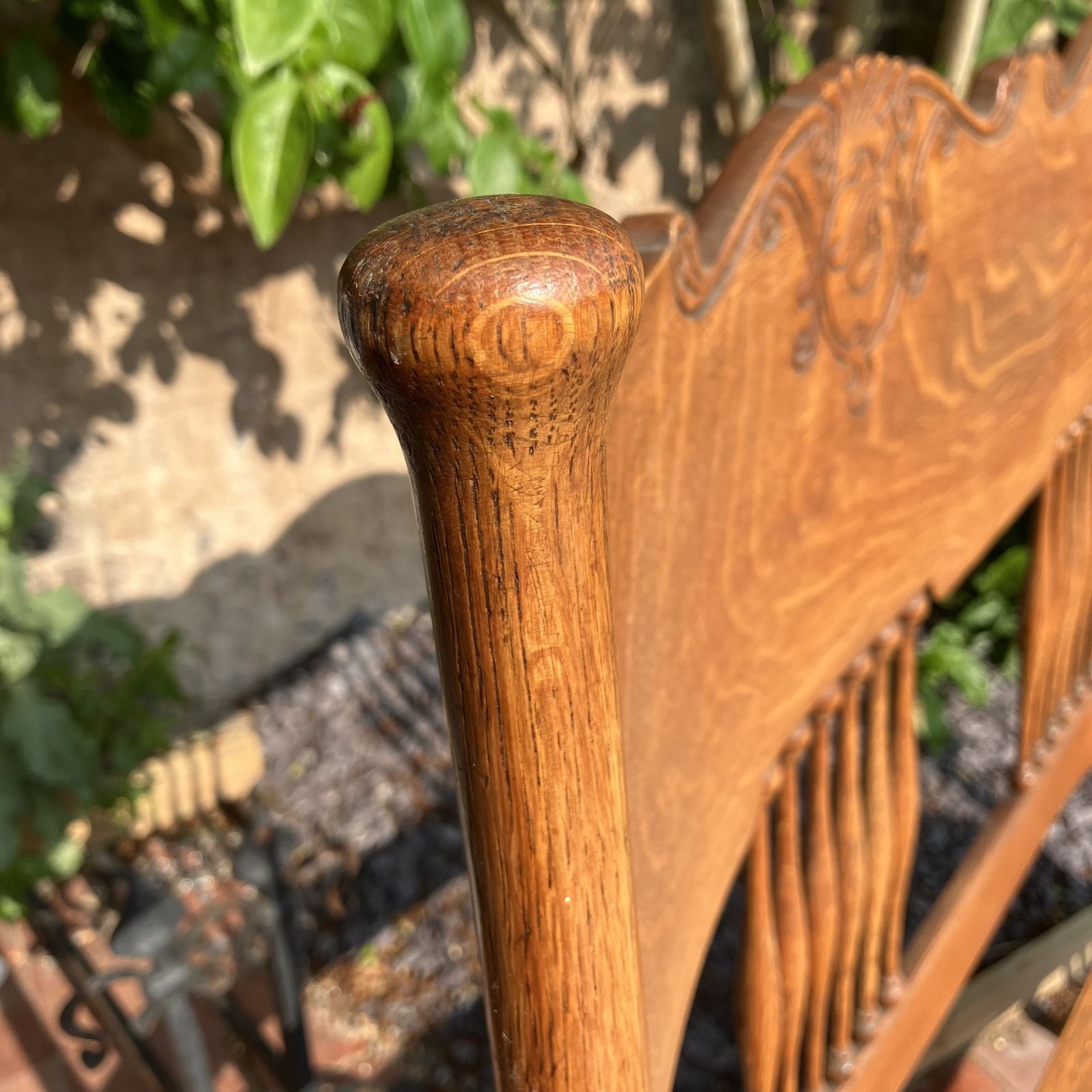 An American Arts & Crafts Two Seater Oak Bench From Haywood Wakefield photo for sale