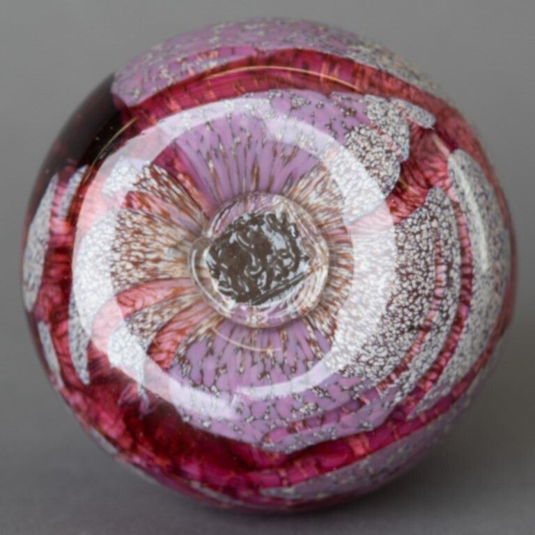Mid Century Guernsey Island Studio Hand Blown Glass Paperweight photo for sale