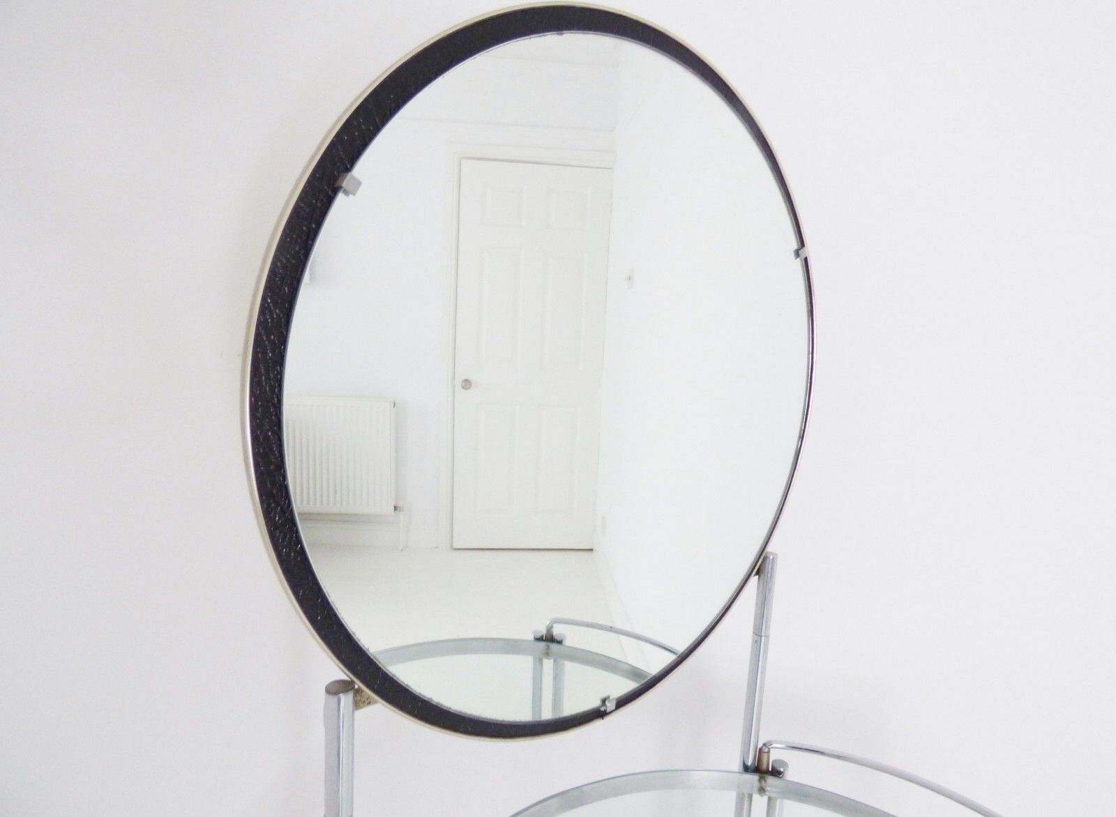 Stunning Vintage French Art Deco Chrome & Glass Vanity Dressing Table 1930's photo furniture