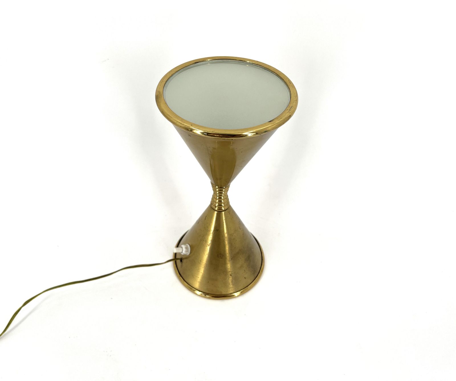 Mid Century Brass Table Lamp Model Clessidra By Angelo Lelli For Arredoluce, 1960s photo for sale