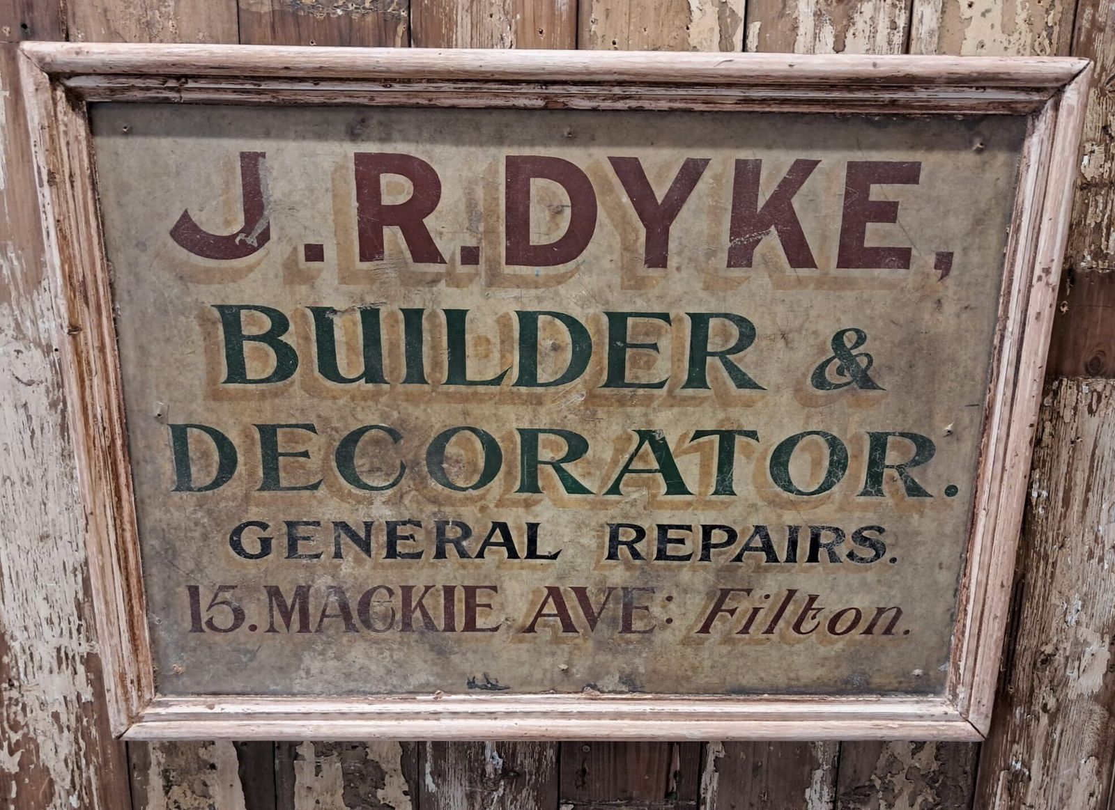 Vintage Builders Sign photo Home Decor