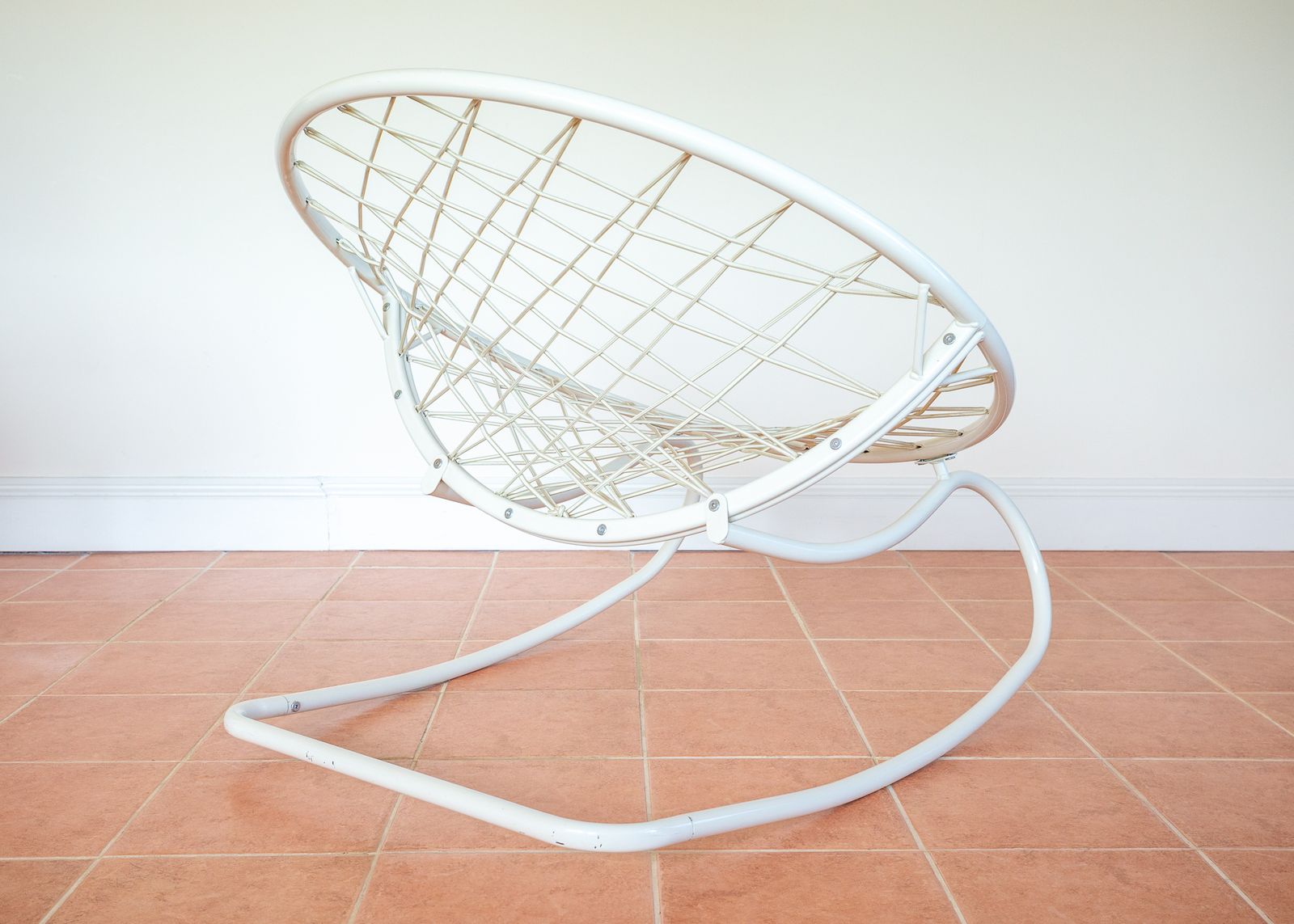Futuristic Rocking Chair Danish Large White Space Age Minimalist Architectural By Niels Gammelgaard Axvall Avante Garde Sculptural Bauhaus Mcm photo vintage