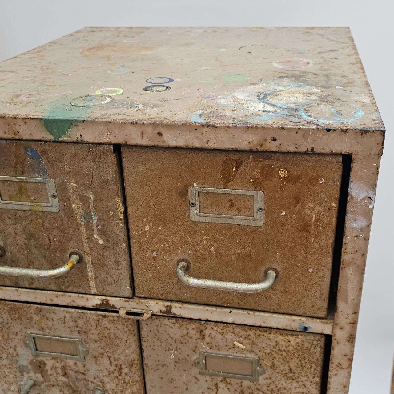 Large 1950's Industrial Drawers With Patina photo vintage