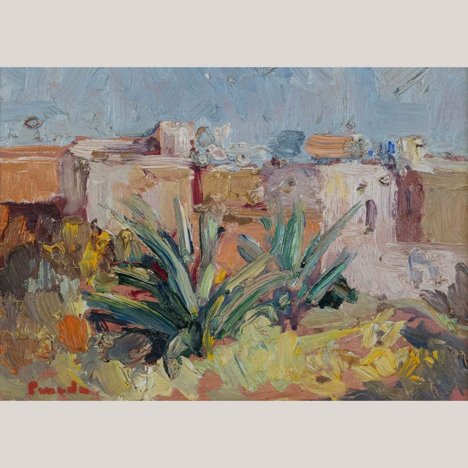 Twee Impressionistische Schilderijen In Kleurrijke Stijl – Spaanse Landschappen photo furniture