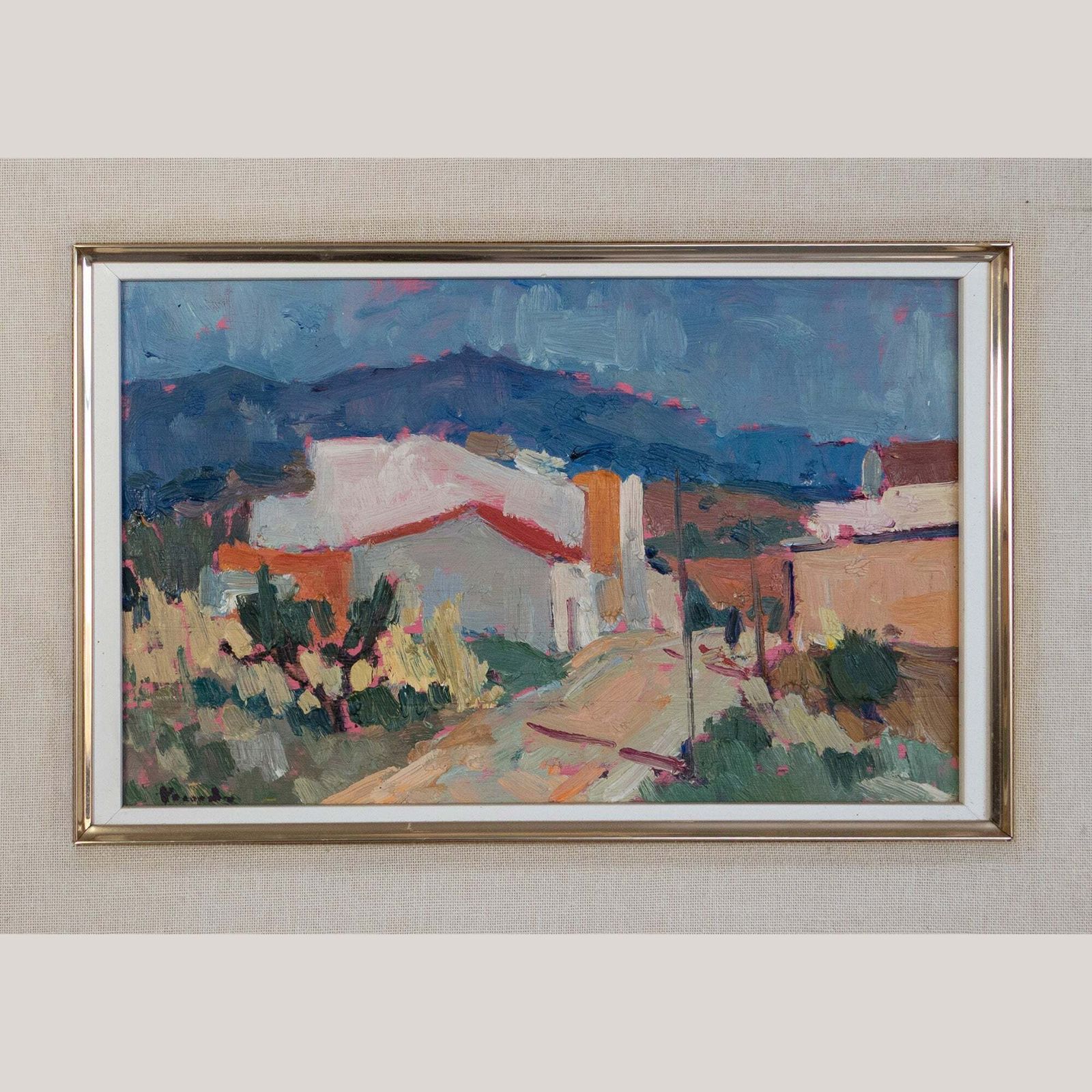 photo for sale Twee Impressionistische Schilderijen In Kleurrijke Stijl – Spaanse Landschappen
