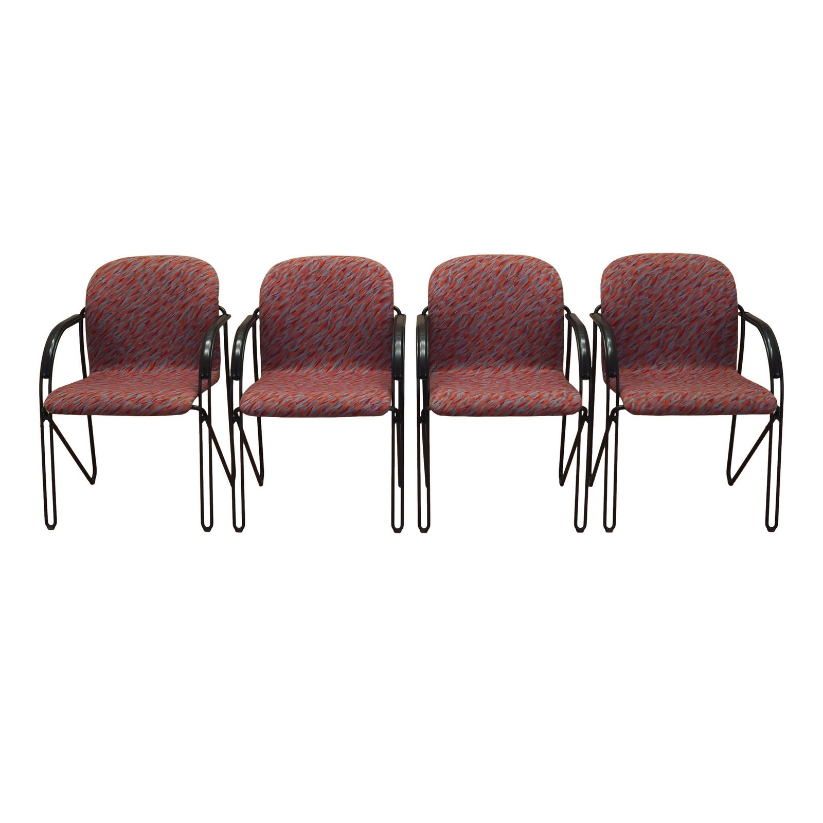 Set Of Four Chairs Italian Design 1980s  Production Italy