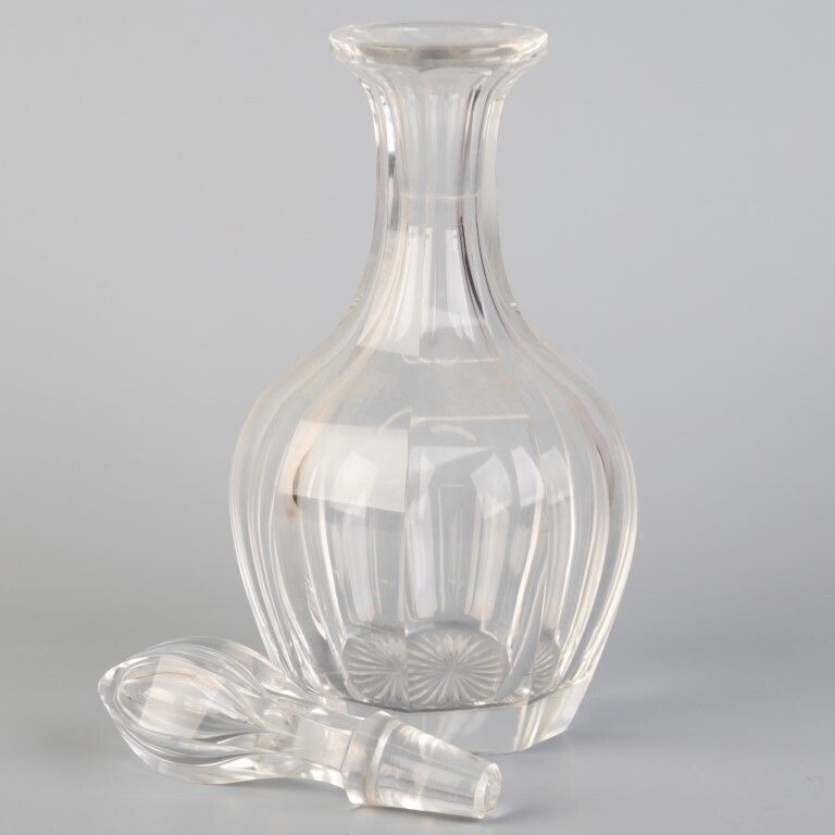 Antique Crystal Glass Decanter Liqueur Bottle photo furniture