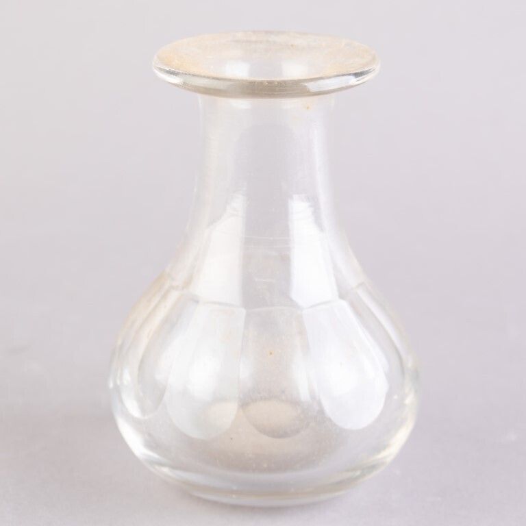 Antique Crystal Glass Faceted Vase 19th Century