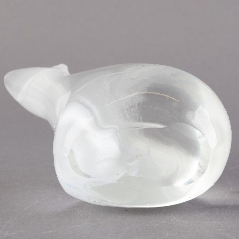 Studio Glass Polar Bear Paperweight Sculpture photo for sale