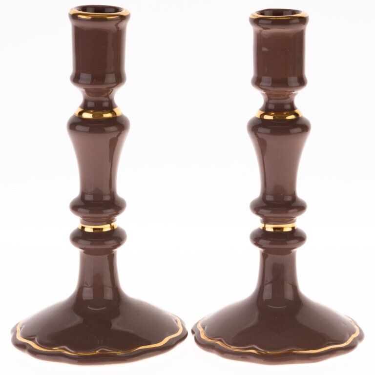Royal Winton Staffordshire Porcelain Ceramic Candlesticks