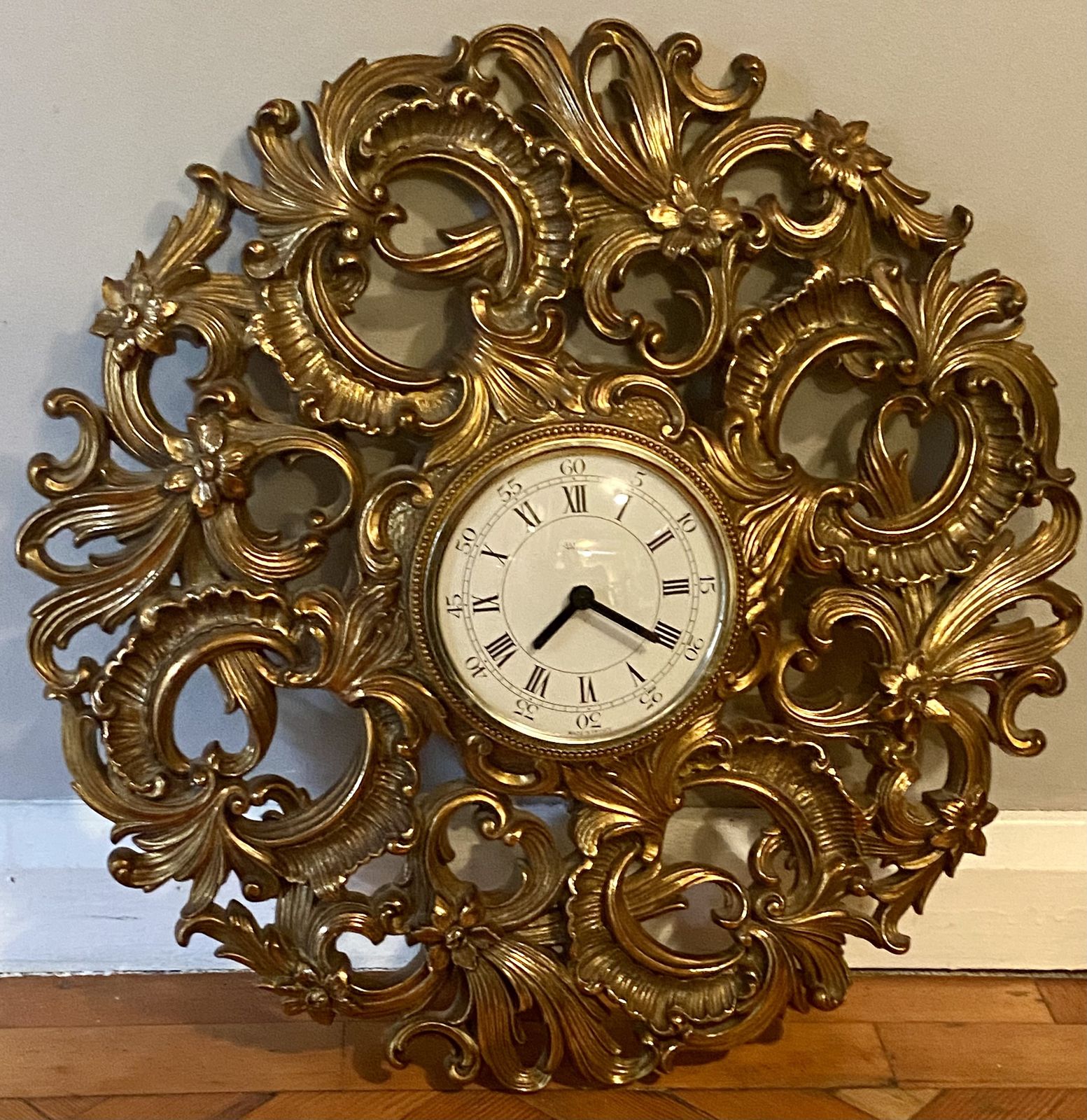 Vintage 1960's Jaeger Wall Clock French Rococo Design Jlc Lecoultre Lic Ato Deco Interior Design Atmos Reverso Memovox Master Polaris photo buy