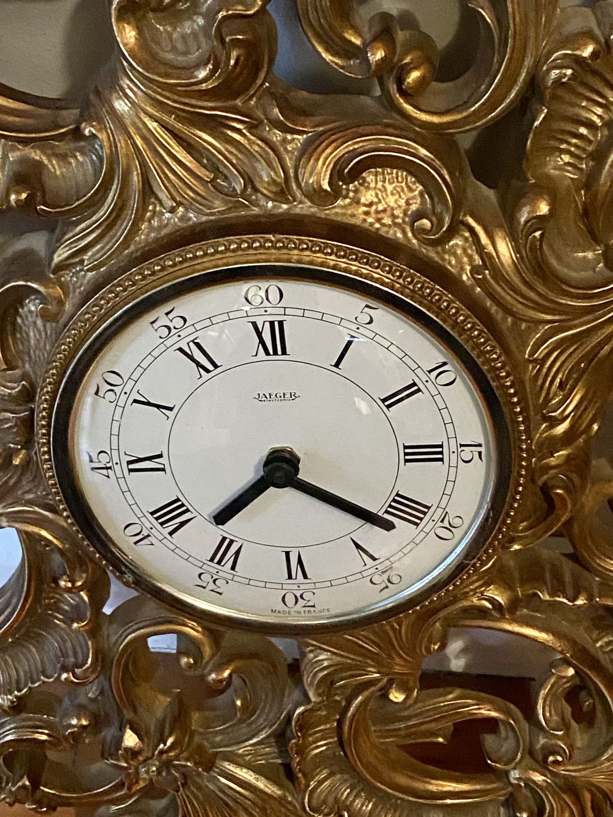 Vintage 1960's Jaeger Wall Clock French Rococo Design Jlc Lecoultre Lic Ato Deco Interior Design Atmos Reverso Memovox Master Polaris photo vintage