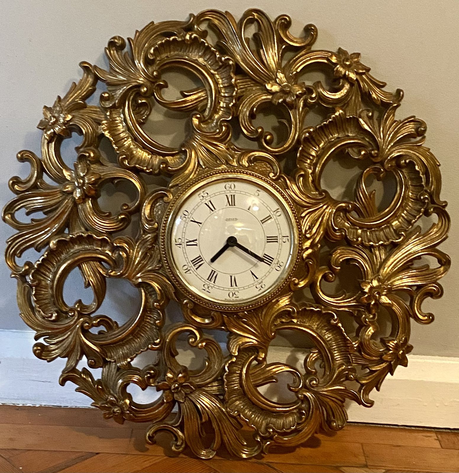 Vintage 1960's Jaeger Wall Clock French Rococo Design Jlc Lecoultre Lic Ato Deco Interior Design Atmos Reverso Memovox Master Polaris photo furniture