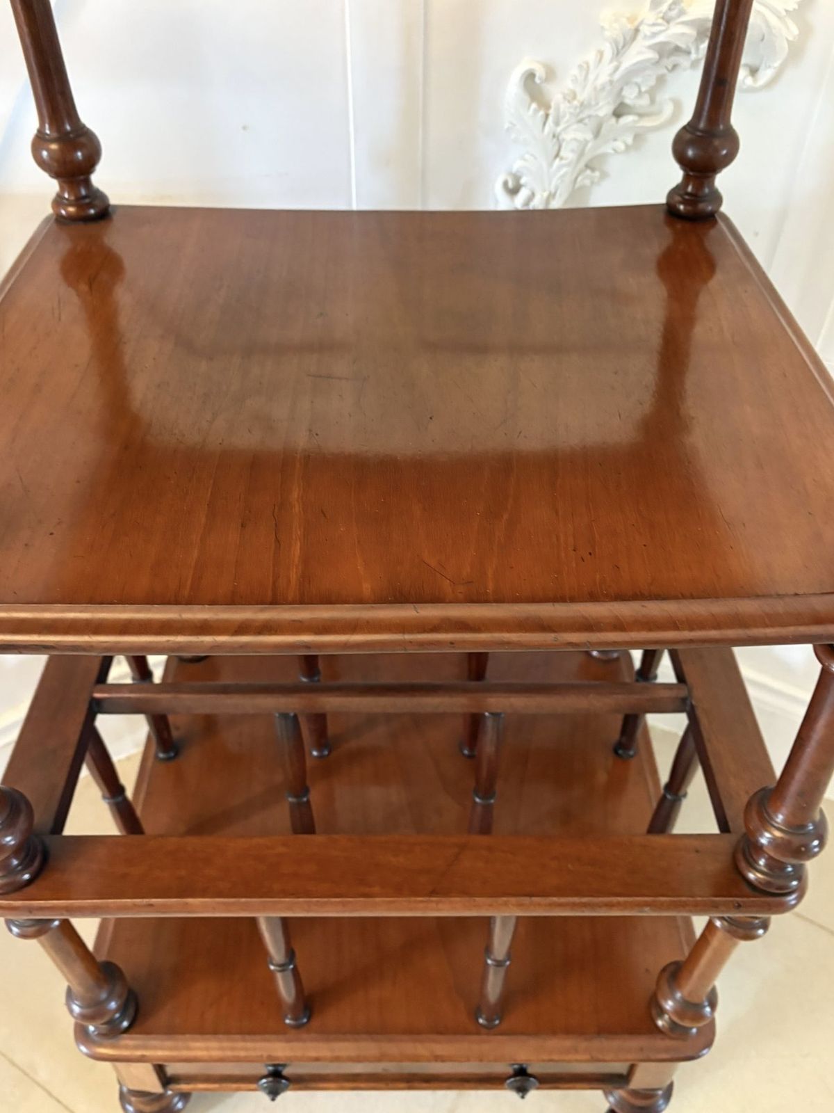 Antique 19th Century Quality Mahogany Free Standing Canterbury Whatnot photo buy