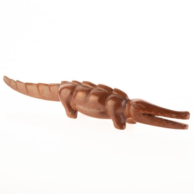 African Carved Wood Crocodile Alligator