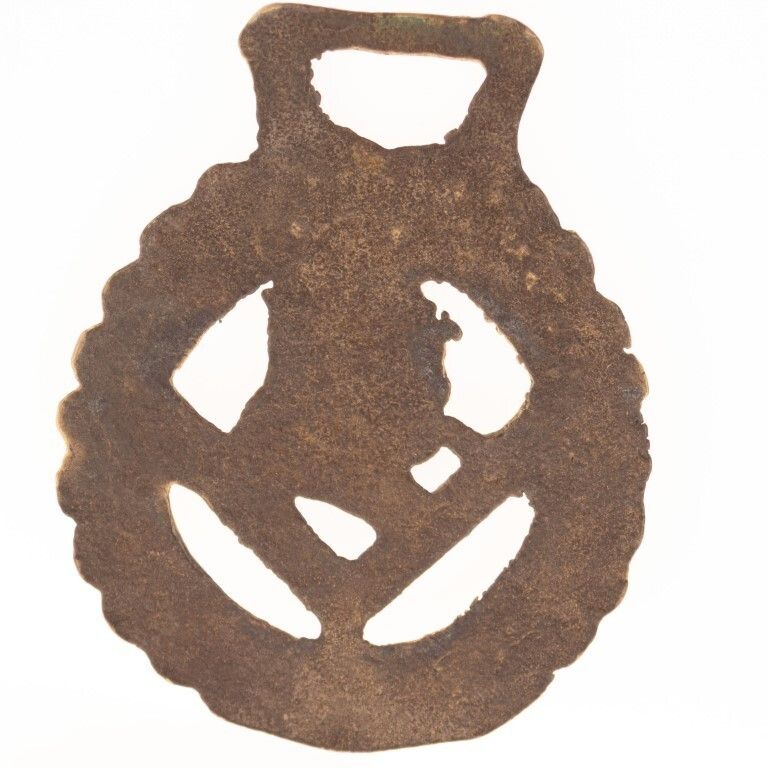 Antique Brass Lucky Horseshoe, 1800s photo furniture