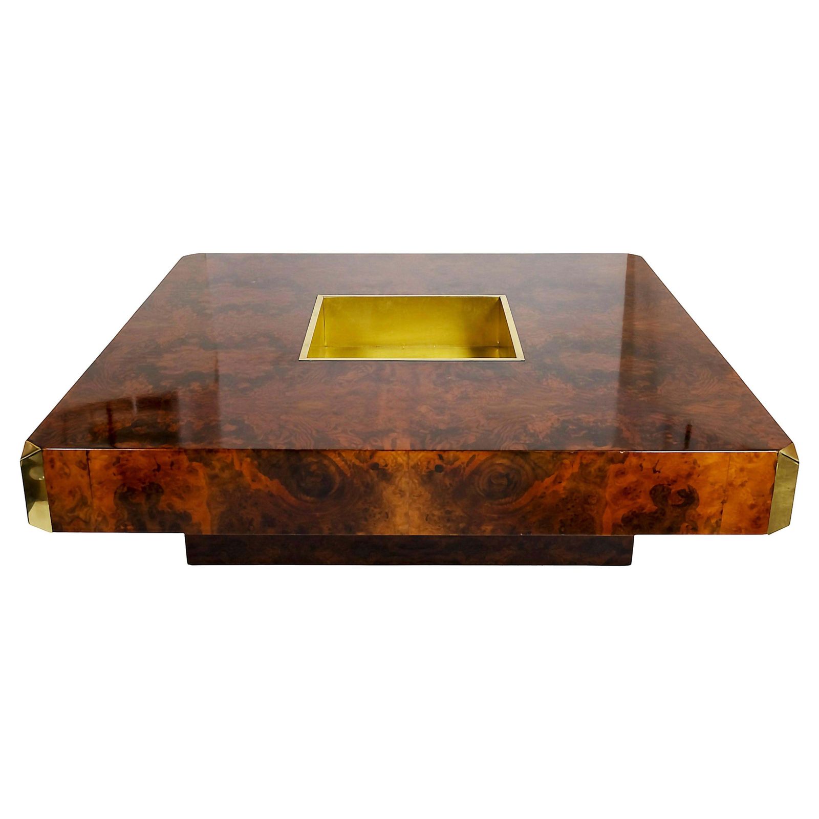 Italian Mid Century Alveo Coffee Cocktail Table, Willy Rizzo, Circa 1970 photo furniture